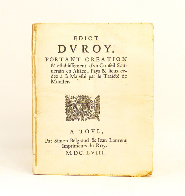 Edict Du Roy Portant Creation Establissement D Un Conseil Souverain