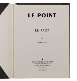 Revue Le Point. XL – Le Jazz. janvier 1952.