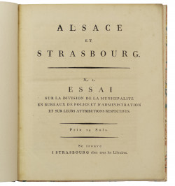 Alsace et Strasbourg. N°1....