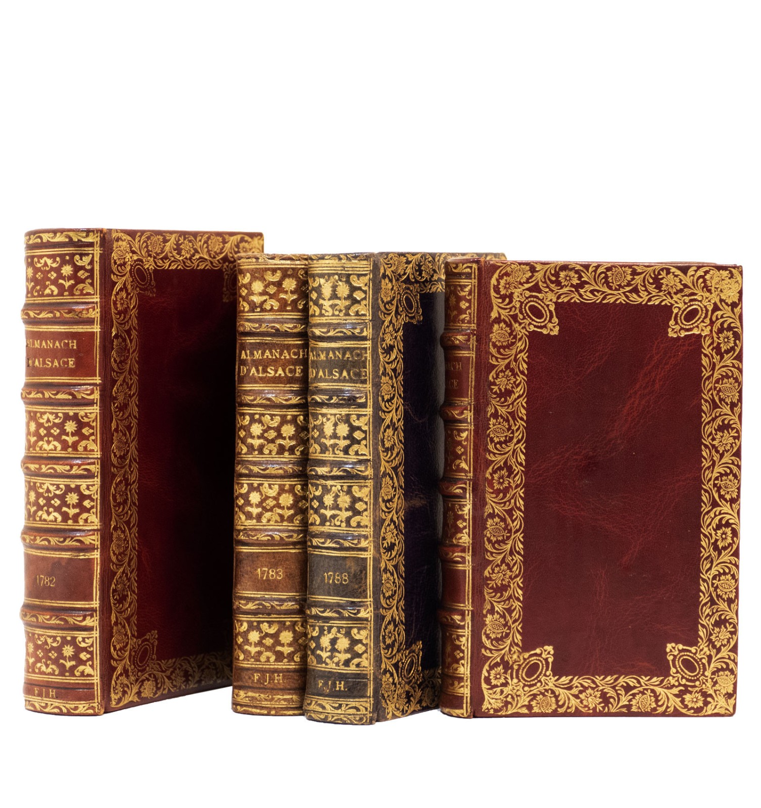 Almanach d'Alsace - Ensemble de 4 Almanachs 1782, 1783, 1788 et 1792.