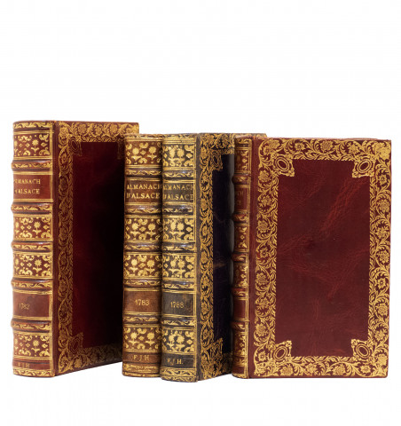 Almanach d'Alsace - Ensemble de 4 Almanachs 1782, 1783, 1788 et 1792.