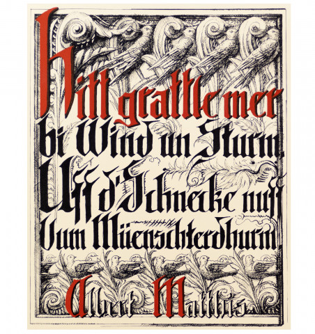 Hitt grattle mer bi Wind un Sturm Uff d'Schnecke nuff Uum Müenschterdhurm.