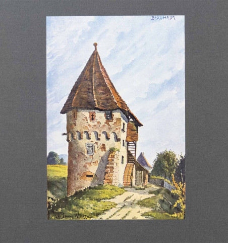 Tours et portes d'Alsace. 12 aquarelles par J.-Jacques Waltz. Préface par Joseph Fleurent.