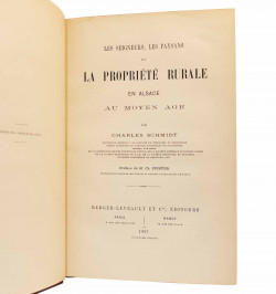 Les seigneurs, les paysans et la propriété rurale en Alsace au Moyen Âge.