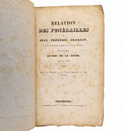 Relation des funérailles de Jean-Frédéric Oberlin,...