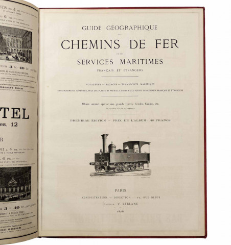Guide géographique des chemins de fer et des services maritimes français et étrangers.