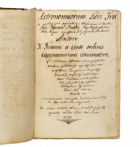 Astronomicorum libri tres in quibus pro agricoltura, medicina et nautica juxta Tyconis Brahe hypotheses,...