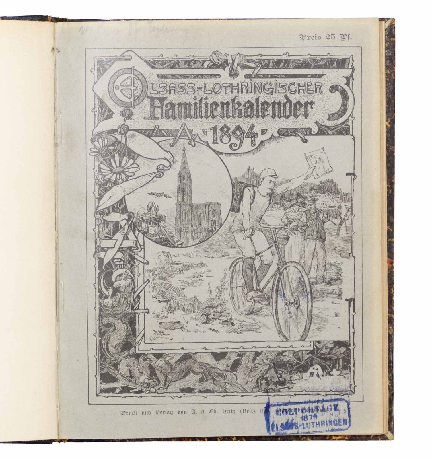 Elsass-Lothringischer Familienkalender 1894 et 1895.