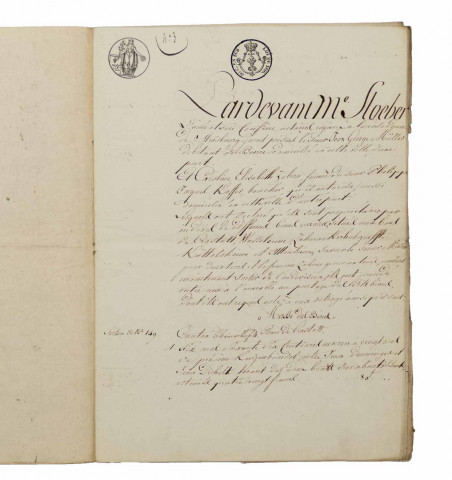 Deux documents notariés strasbourgeois.