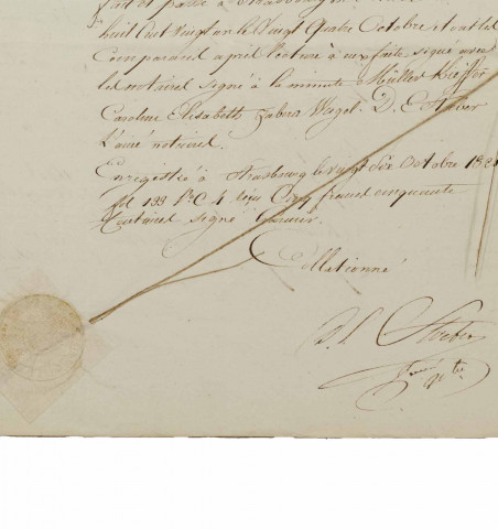 Deux documents notariés strasbourgeois.