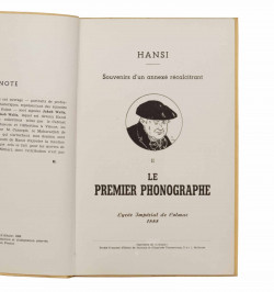 Madame Bissinger prend un bain. Scènes de la vie à Colmar vers 1880. Le premier phonographe. Lycée impérial de Colmar 1880.