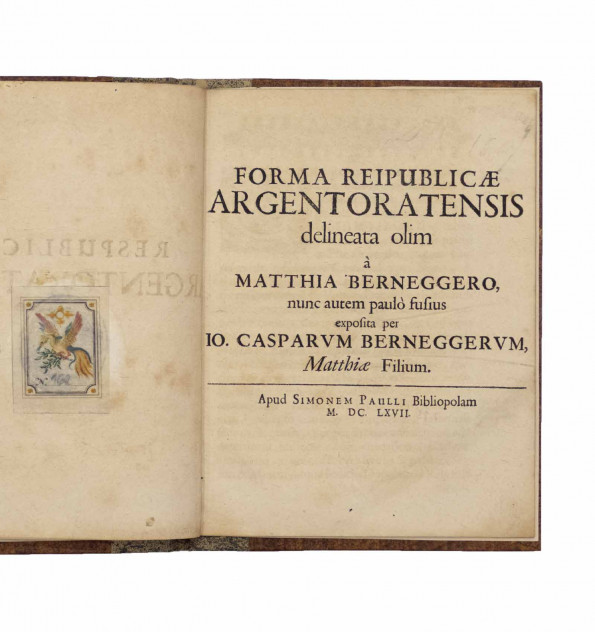 Forma Reipublicae Argentoratensis delineata olim à Matthia Berneggero, ... Forma Reipublicae Argentoratensis delineata olim à Matthia Berneggero, ...