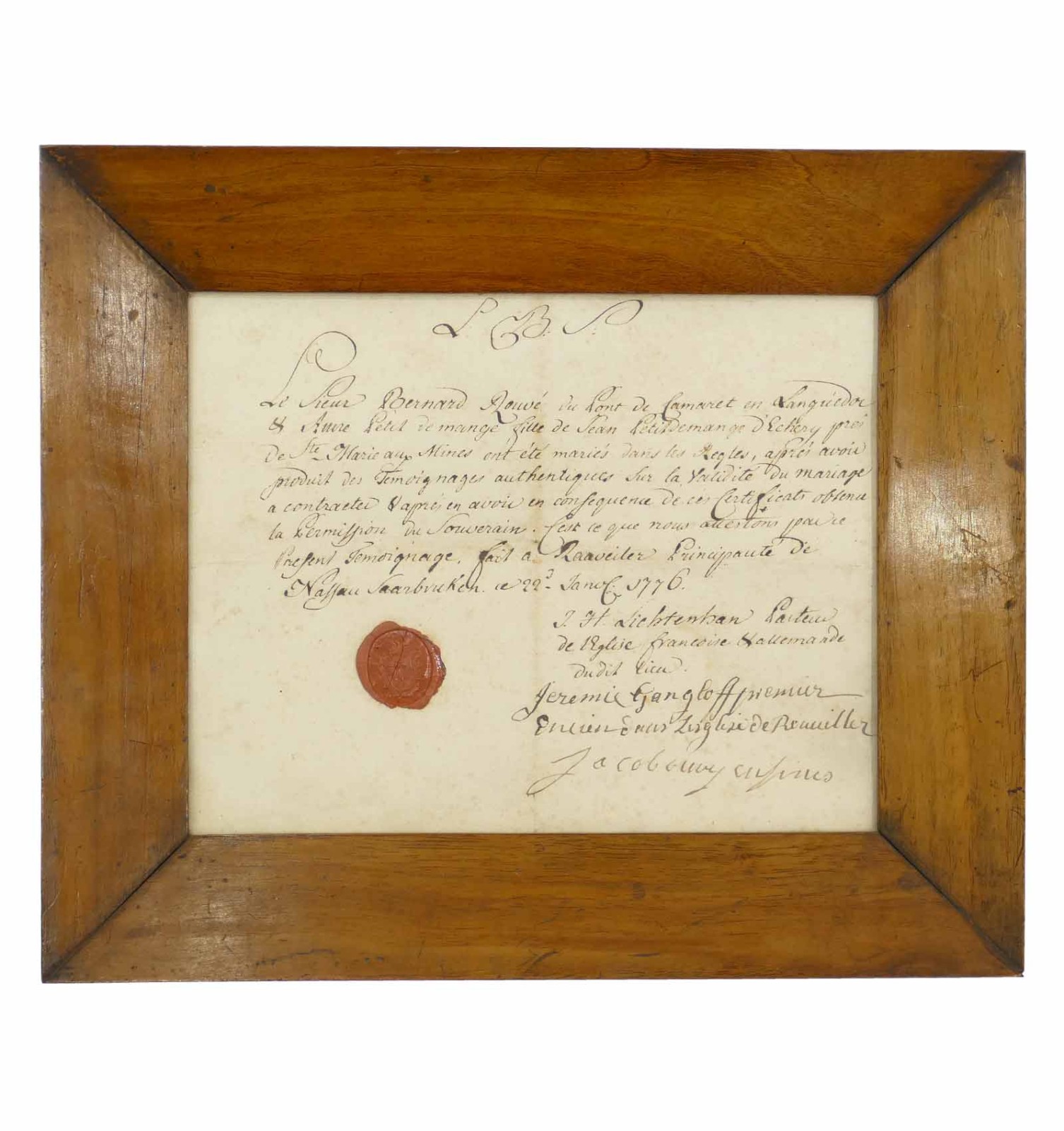 Document/contrat de mariage - Echery - Sainte-Marie-aux-Mines.