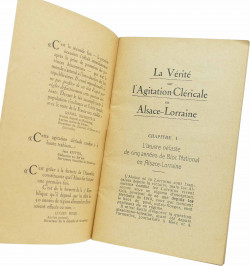La vérité sur l'agitation cléricale en Alsace-Lorraine. Août 1924.