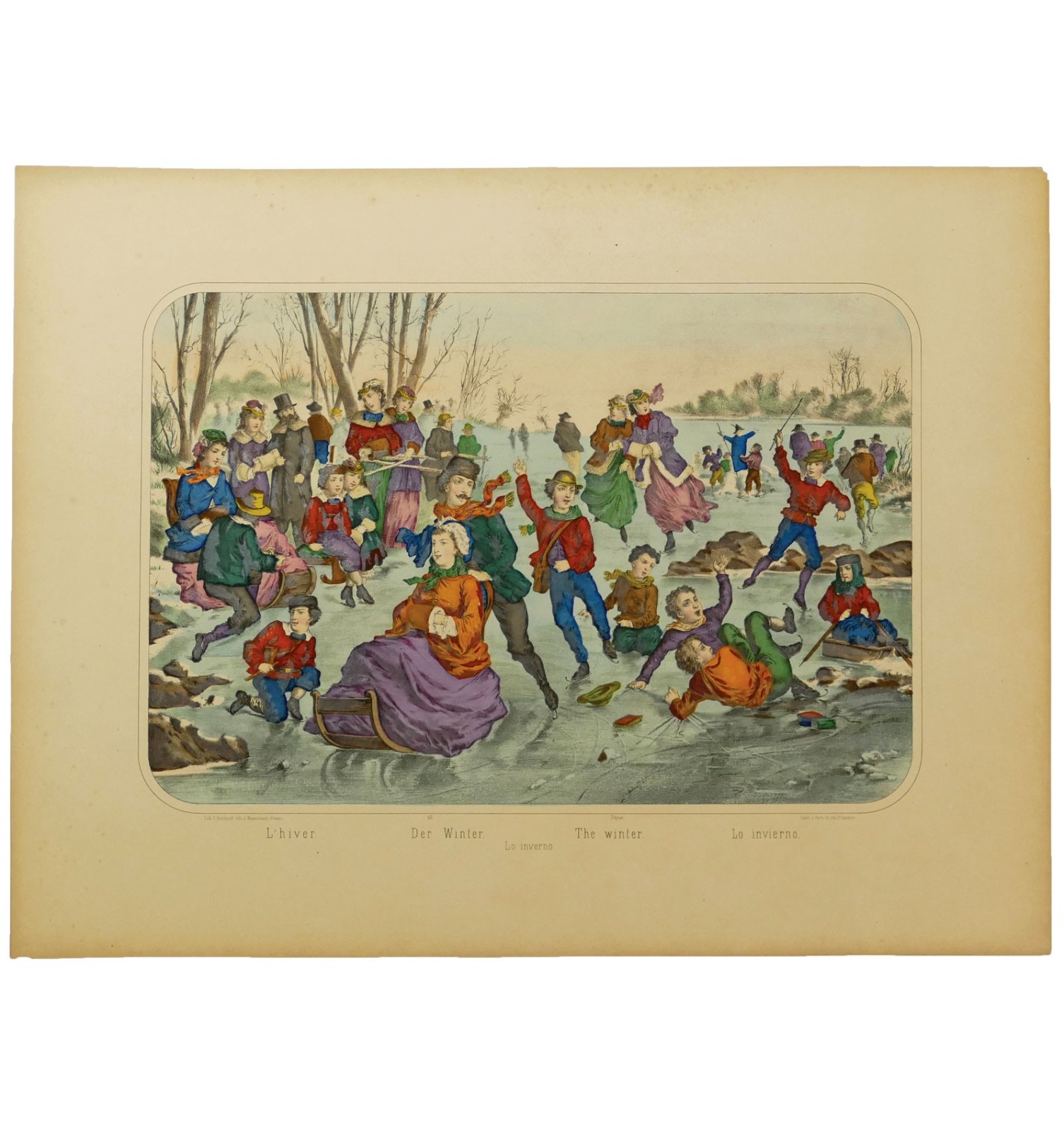 Les 4 saisons. Lithographies originales de Camille Burckardt.