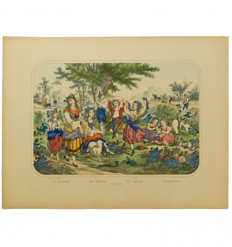 Les 4 saisons. Lithographies originales de Camille Burckardt.