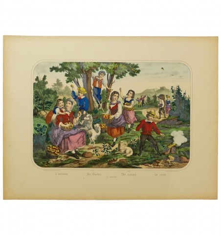Les 4 saisons. Lithographies originales de Camille Burckardt.