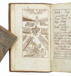 Livre de prières manuscrit - Gebeth Buch worin zu finden ist.