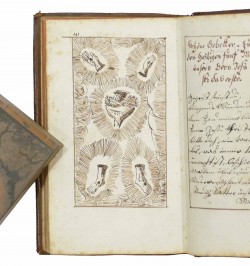 Livre de prières manuscrit - Gebeth Buch worin zu finden ist.