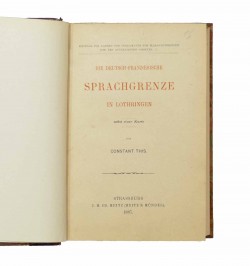 Beiträge zur Landes und Volkeskunde von Elsass-Lothringen und den Angrenzenden Gebieten.