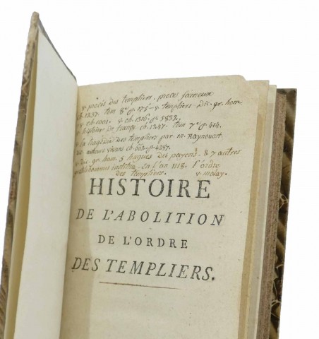 Histoire de l’abolition de l’ordre des Templiers.