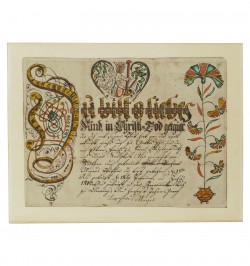 Paire de souhaits de baptême. Cleebourg 1810.