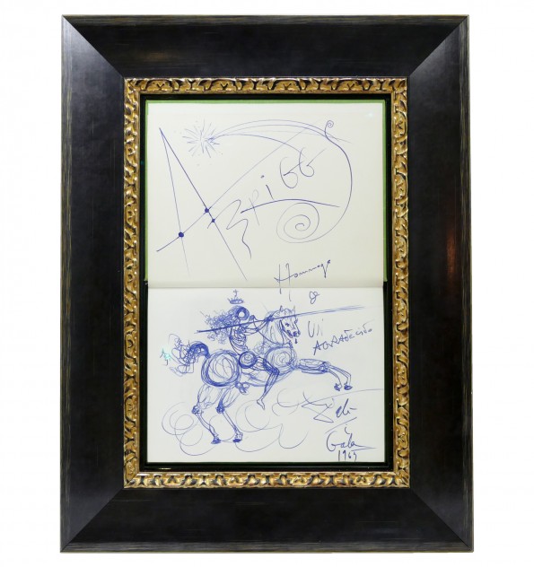 Dessin original de Salvador Dali. Dessin original de Salvador Dali.
