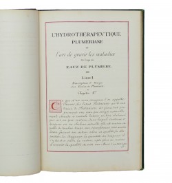 [Manuscrit] L'hydrothérapeutique plumériane ou méthode de guarir les maladies par l'usage des eaux de Plumière.