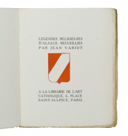 Légendes religieuses d'Alsace recueillies par Jean Variot.