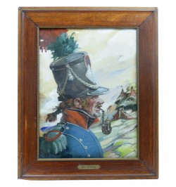 Soldat à la pipe. "Le garde national".