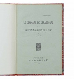 Le Séminaire de Starsbourg et la constitution civile du clergé.