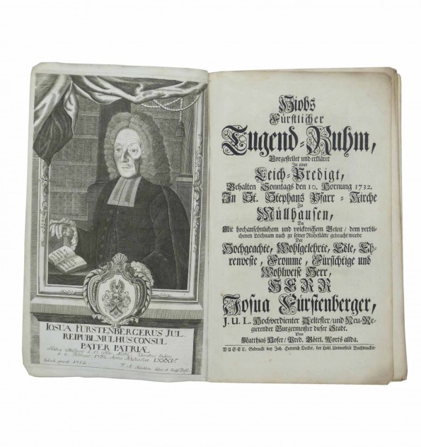 La rare "Leich-Predigt" de Josua Fürstenberger. La rare "Leich-Predigt" de Josua Fürstenberger.