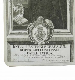 La rare "Leich-Predigt" de Josua Fürstenberger.