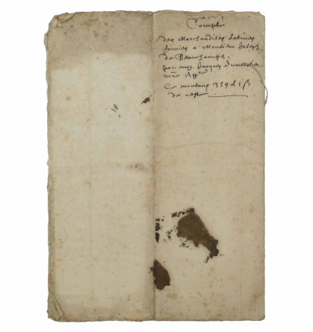 Compte d'apothicaire - Manuscrit de 1642.