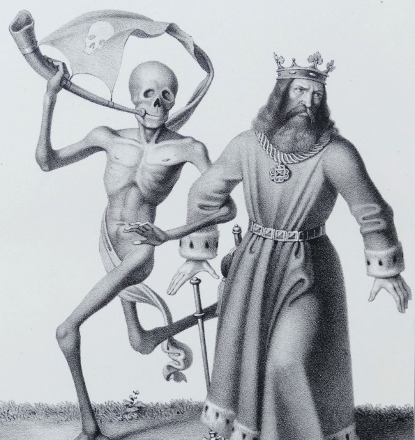 La danse des morts à Bâle de Jn. Holbein. La danse des morts à Bâle de Jn. Holbein.