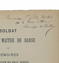 Soldat moine et maître de danse ou mémoires d'un alsacien du XVIIIe siècle.