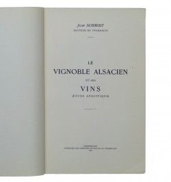 Le vignoble alsacien et ses vins (étude analytique).