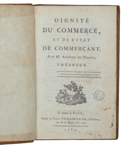 Dignité du commerce, et de l'état de commerçant.