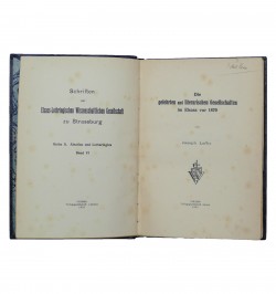 Die gelehrten und literarischen Gesellschaften im Elsass vor 1870.