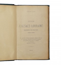 Pour l'Alsace-Lorraine.