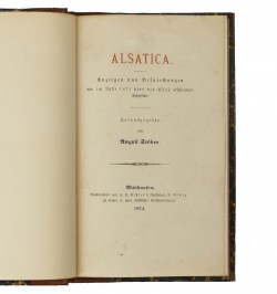 Alsatica. Anzeigen und Besprechungen von im Jahr 1873.