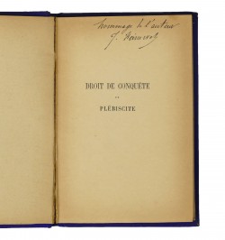 Droit de conquête et Plébiscite.