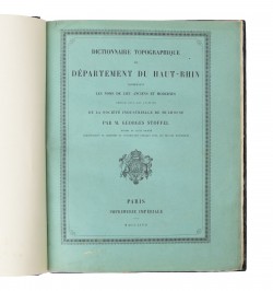 Dictionnaire topographique du département du Haut-Rhin.