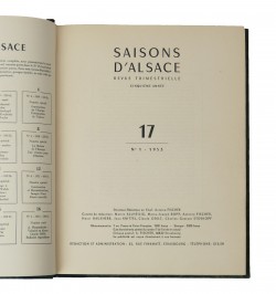 Saisons d'Alsace Année 1953. Réunion des 4 revues.