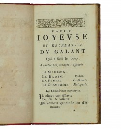 Farce joyeuse et récréative du galant qui a faict le coup.