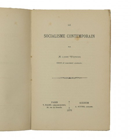 Le socialisme contemporain.