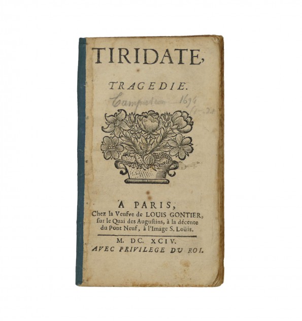 Tiridate. Tragédie. Tiridate. Tragédie.