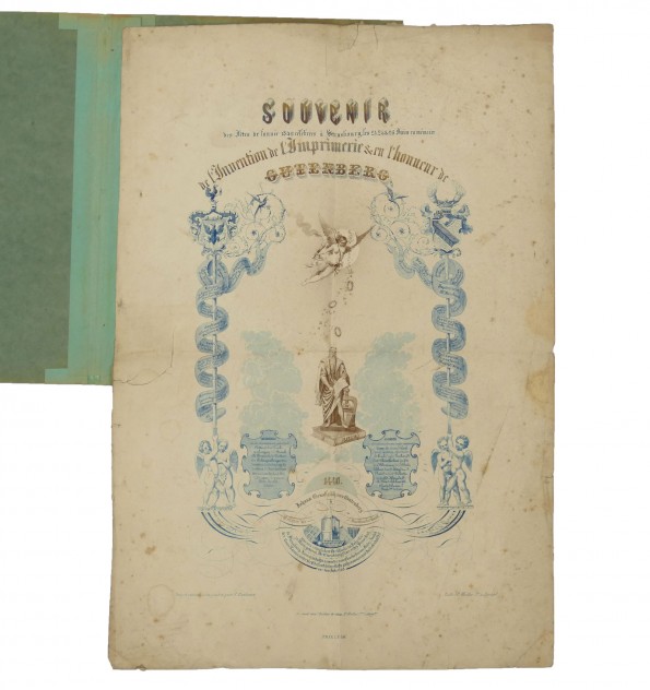 Souvenir de l'invention de l'imprimerie & en l'honneur de Gutenberg.