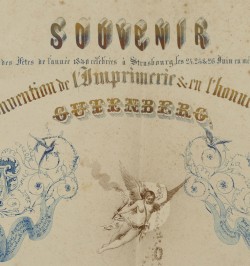 Souvenir de l'invention de l'imprimerie & en l'honneur de Gutenberg.