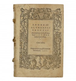Andreae Althameri Brenzii Annotationes in Epistolam beati Iacobi iamprimum editæ : Cum Indice.